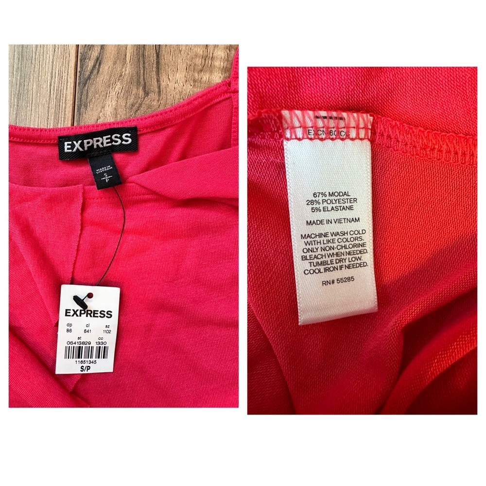 NWT Express Women’s Ruffle Halter Tank Top Size S P - Picture 6 of 7